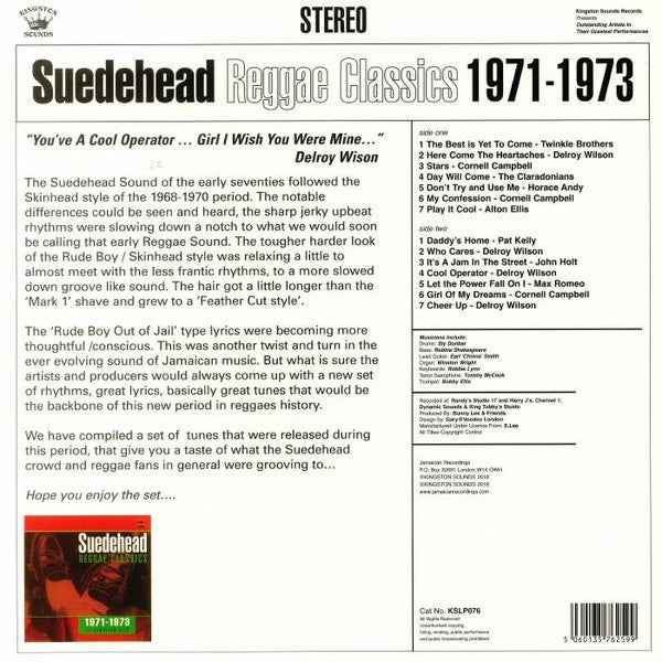Various - Suedehead Reggae Classics (1971-1973 14 Jamaican Hits) LP (Kingston SoundsVinyl, LP, CompilationMint (M))