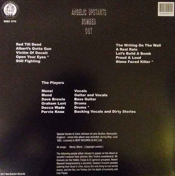Angelic Upstarts - Bombed Out LP (Mad Butcher ClassicsVinyl, LP, RedMint (M))