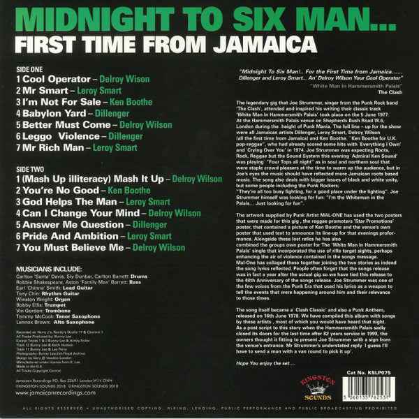 Various - Midnight To Six Man... First Time From Jamaica LP (Kingston SoundsVinyl, LP, CompilationMint (M))