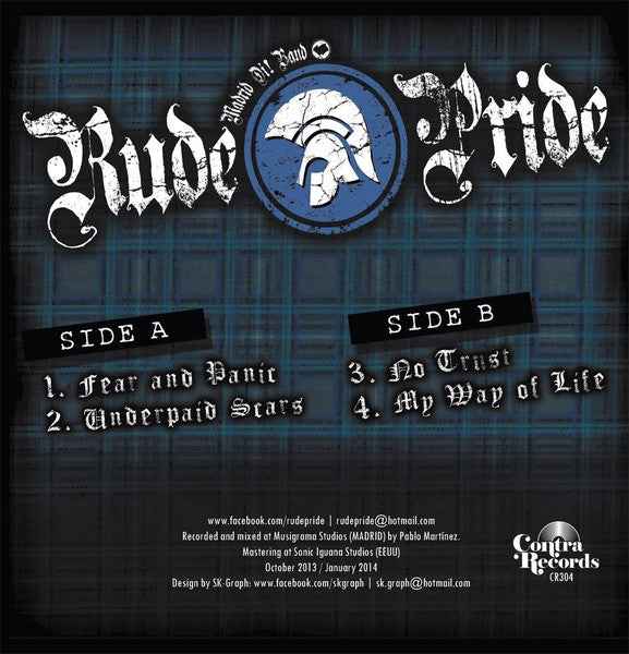 Rude Pride - Rude Pride 7" (Contra RecordsVinyl, 7", EP, 45 RPM, Orange WhiteMint (M))