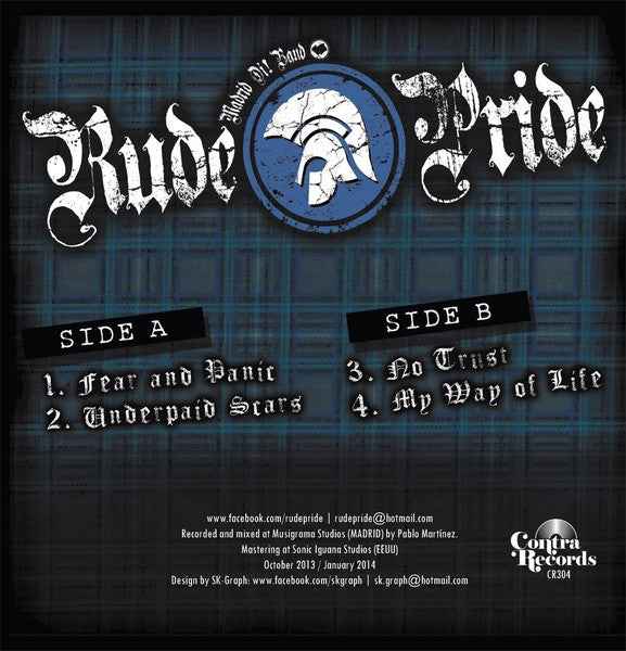 Rude Pride - Rude Pride 7" (Contra RecordsVinyl, 7", EP, 45 RPM, BlueMint (M))