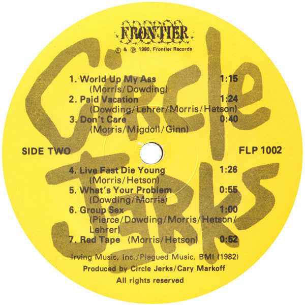 Circle Jerks - Group Sex LP (Frontier RecordsVinyl, LPVery Good Plus (VG+))