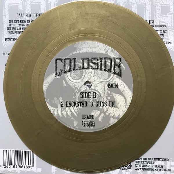 Coldside - Call For Justice 7" (Demons Run Amok EntertainmentVinyl, 7", 45 RPM, GoldMint (M))