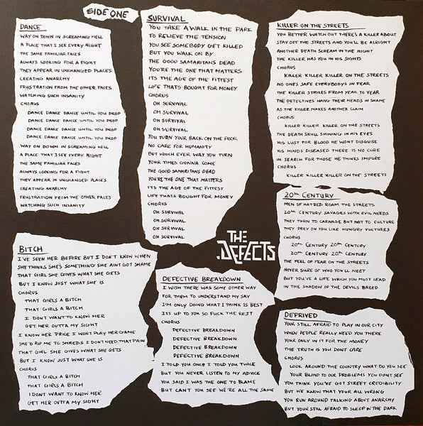 The Defects - Defective Breakdown LP (Restless EmpireVinyl, LPMint (M))