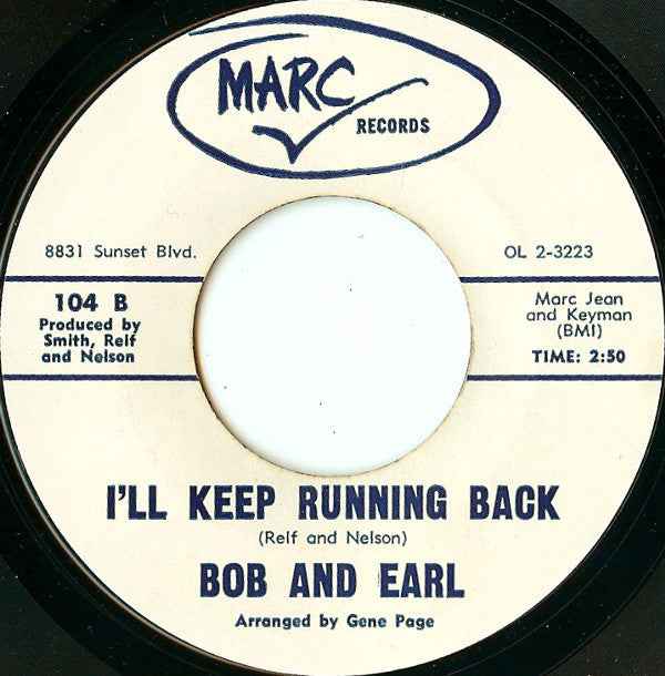 Bob & Earl - Harlem Shuffle 7" (Marc Records (2)Vinyl, 7", 45 RPM, Single, Monarch PressingVery Good (VG))