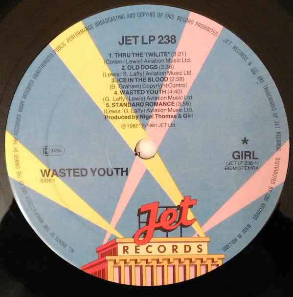 Girl - Wasted Youth LP (Jet RecordsVinyl, LPGood Plus (G+))