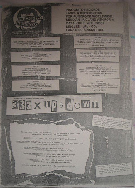 Testors Featuring: Sonny Vincent : Original Punk Recordings New York City 1976 - 1977 (10")