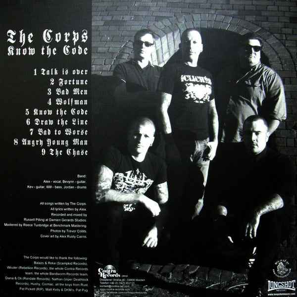 The Corps - Know The Code LP (Rebellion Records,LSM Records (5),Contra RecordsVinyl, LP, Clear Black White SplatterMint (M))