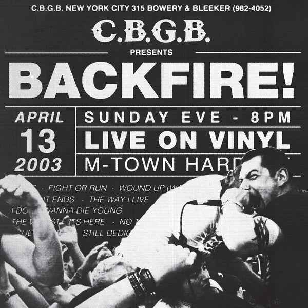 Backfire! - Live At CBGB's LP (Rebellion RecordsVinyl, LPMint (M))
