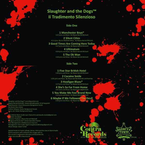Slaughter And The Dogs - Il Tradimento Silenzioso (The Silent Betrayal) LP (Contra Records,Spaghetty Town RecordsVinyl, LPMint (M))