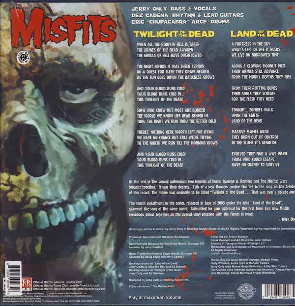 Misfits - Twilight Of The Dead 12" (MVDVinyl, 12", 33 ⅓ RPM, Blue VinylMint (M))