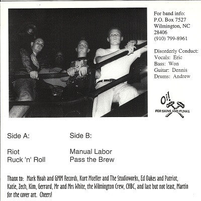Disorderly Conduct (2) : Pass The Brew (7")