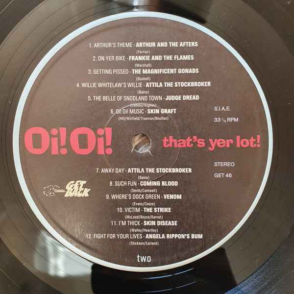 Various - Oi! Oi! That's Yer Lot! LP (Get BackVinyl, LP, CompilationNear Mint (NM or M-))