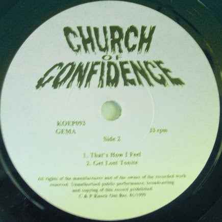 Church of Confidence - ... Get Down On Your Knees And Pray! EP (Knock Out RecordsVinyl, 7", EP, 33 ⅓ RPMMint (M))