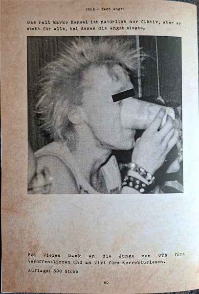 Ihle - Tach Angst 7" (Oi! The Nische Records / Mint (M))