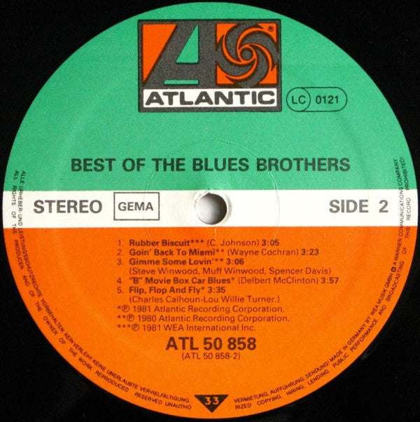 The Blues Brothers : Best Of The Blues Brothers (LP, Comp)