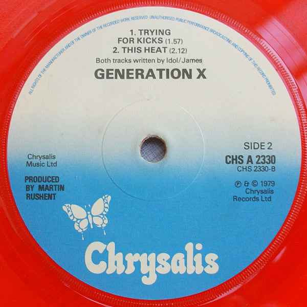 Generation X - Fridays Angels 7" (Chrysalis,ChrysalisVinyl, 7", 45 RPM, RedMint (M))
