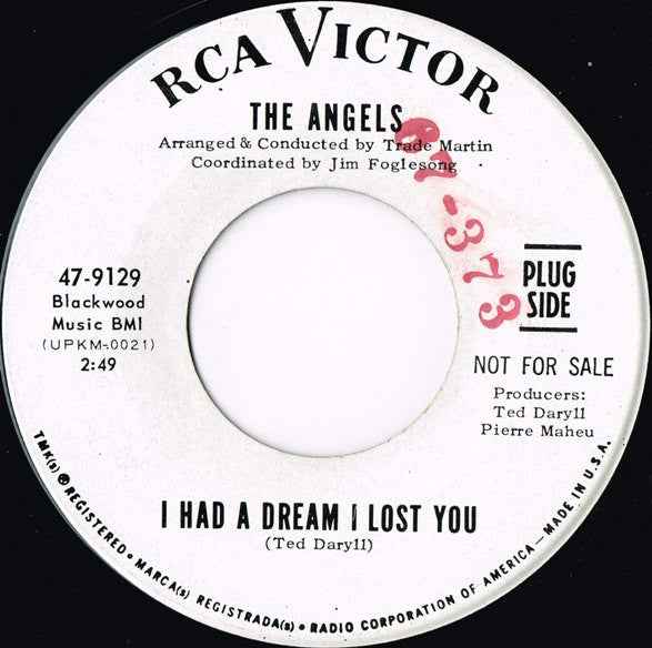 The Angels - I Had A Dream I Lost You 7" (RCA VictorVinyl, 7", 45 RPMVery Good Plus (VG+))