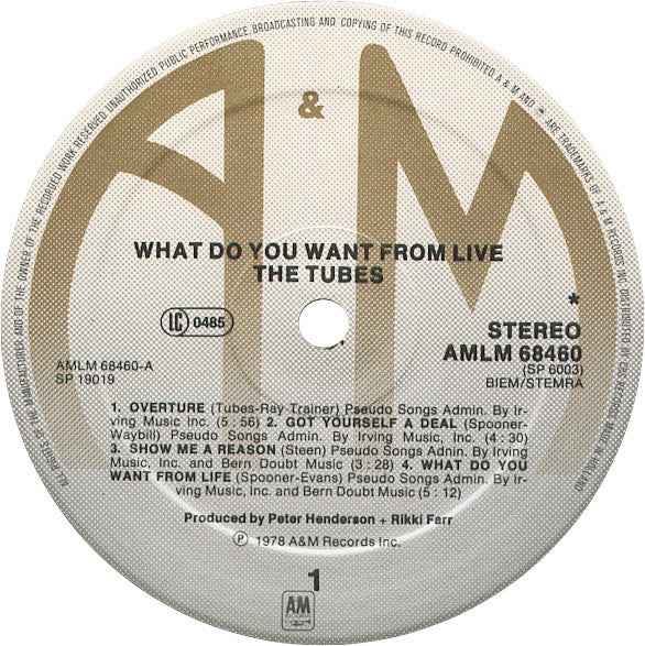 The Tubes - What Do You Want From Live 2xLP (A&M RecordsVinyl, LP, 2Very Good Plus (VG+))