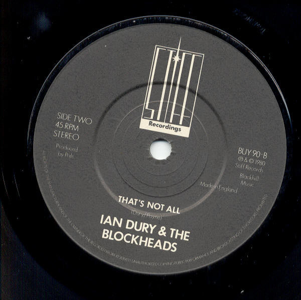 Ian Dury And The Blockheads - I Want To Be Straight 7" (Stiff RecordsVinyl, 7", 45 RPM, SingleVery Good (VG))