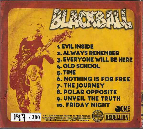 Black Ball - Never Regret CD (Rebellion RecordsCD, NumberedMint (M))