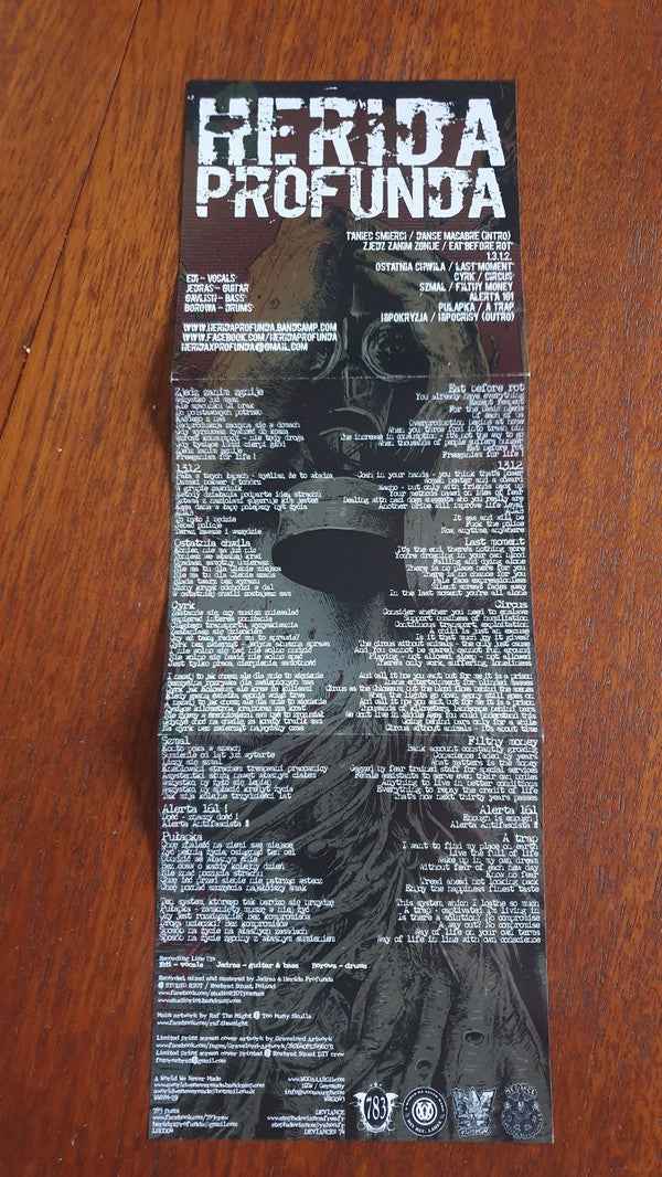 Herida Profunda / Hellbastard - Herida Profunda / Hellbastard CD (783 Landsberg Hardcore Crew,A World We Never Made,Deviance,WOOAAARGHCDMint (M))