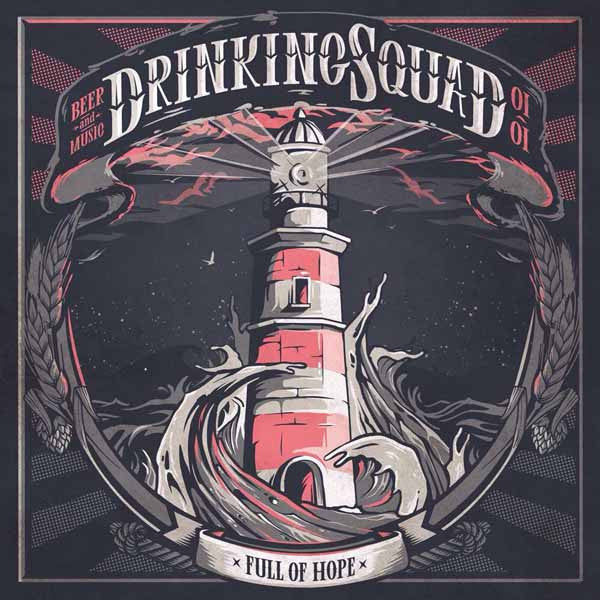 Drinking Squad : Full Of Hope (7", Single, Blu)
