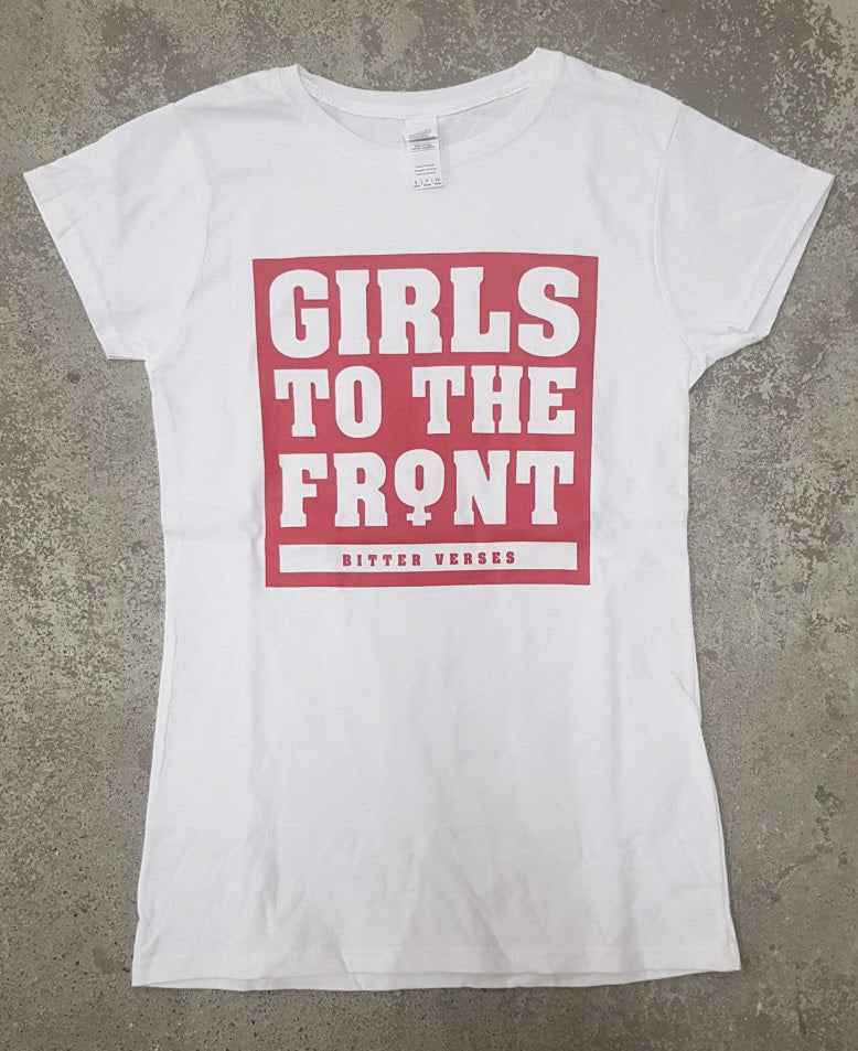 Bitter Verses - Girls To The Front Girlie (white, S-L)