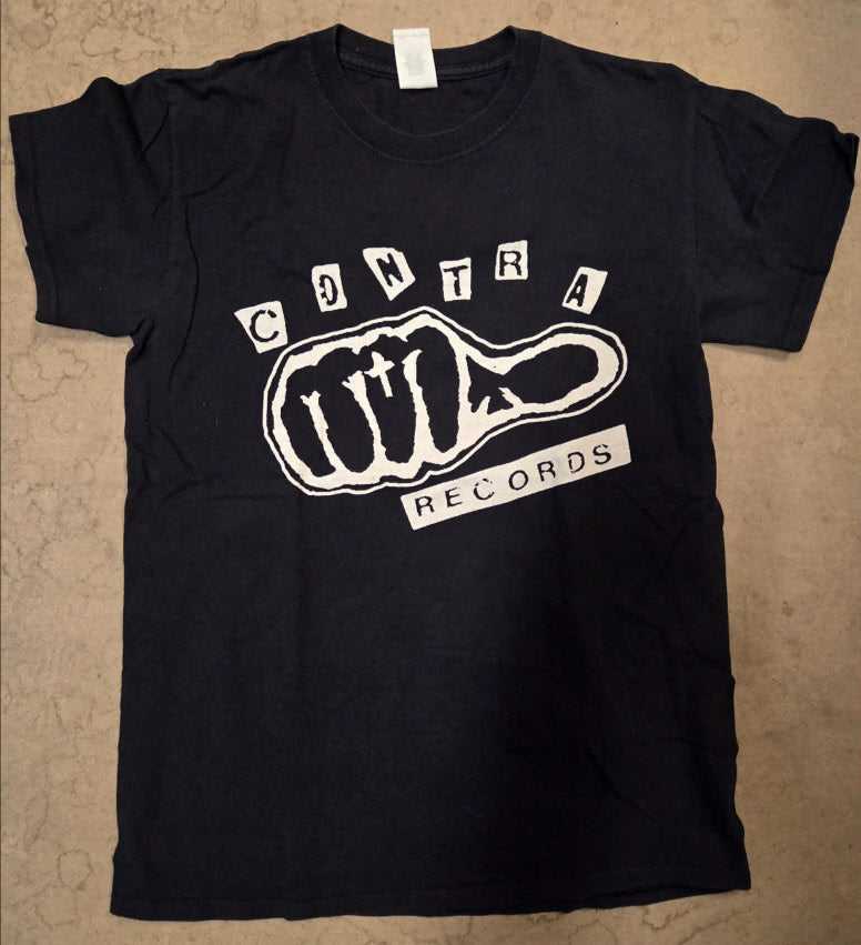 Contra Records - T-Shirt (black / S) 2nd Hand / Left Over!