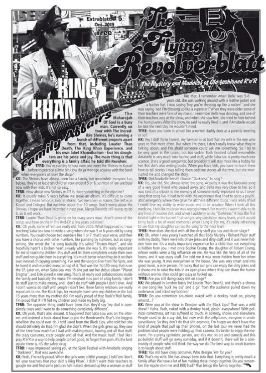 The Flying Revolverblatt - Extrablatt #5 (mit dabei: King Kan + Blood Red Shoes) Okt. 2019 Gratis