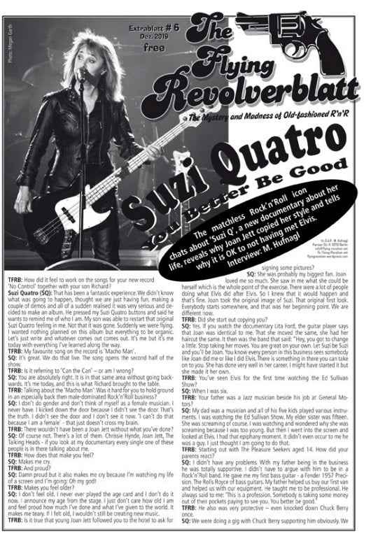 The Flying Revolverblatt - Extrablatt #6 (Suzi Quatro) Dez.2019 Gratis