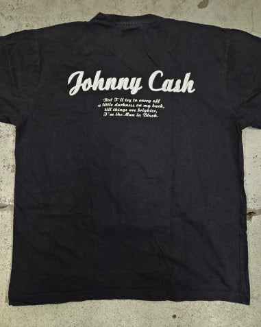 Johnny Cash - T-Shirt (Black, M / 2nd Hand) Left Over!