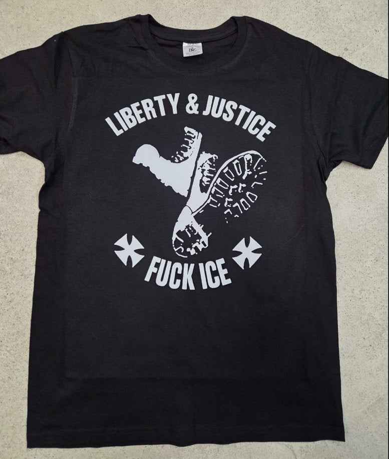 Liberty & Justice - Fuck ICE T-Shirt (XS-5XL)
