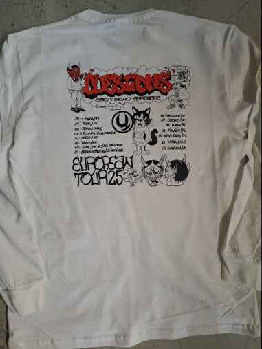Questions - European Tour 2025 Longsleeve (white, S-5XL)