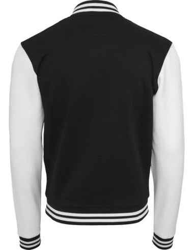 Sweat College Jacket (S-5XL, Black/white)