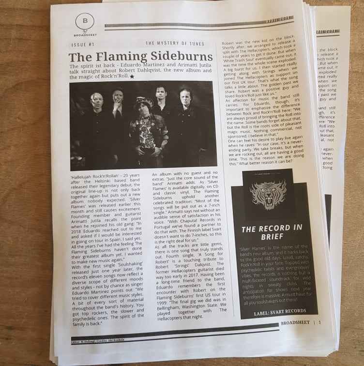 Broadsheet Fanzine Ausgabe 1 April 2021 (gratis)