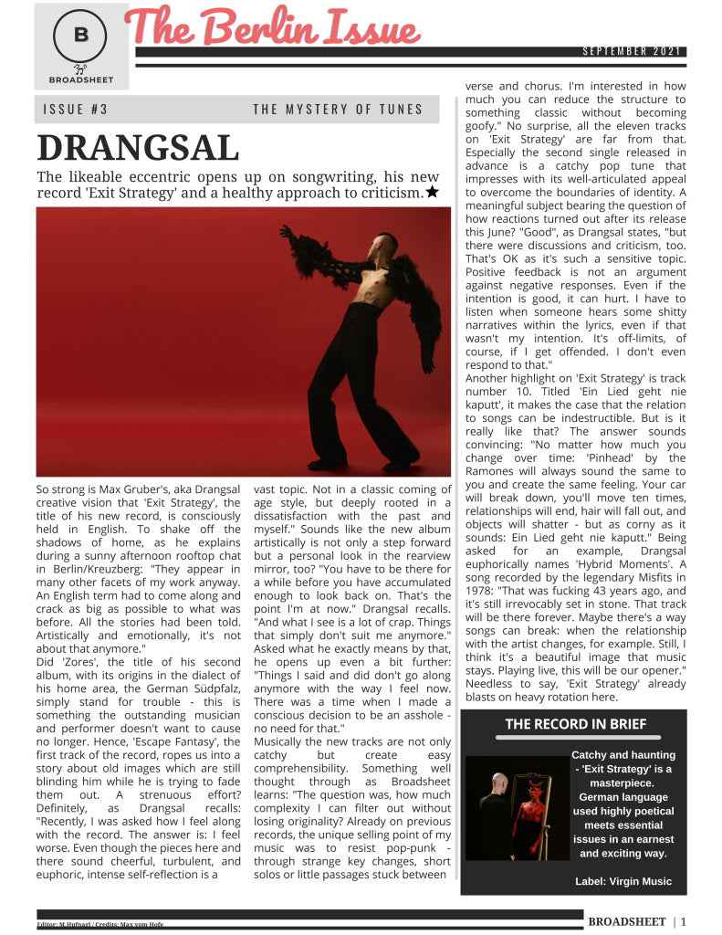 Broadsheet Fanzine / Ausgabe 3 September 2021 (gratis)