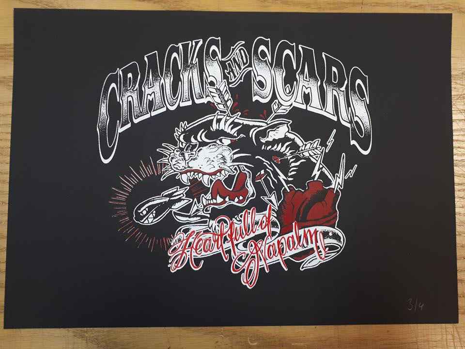 Cracks & Scars - Siebdruck Poster / Kunstdruck A3 (lim.4)