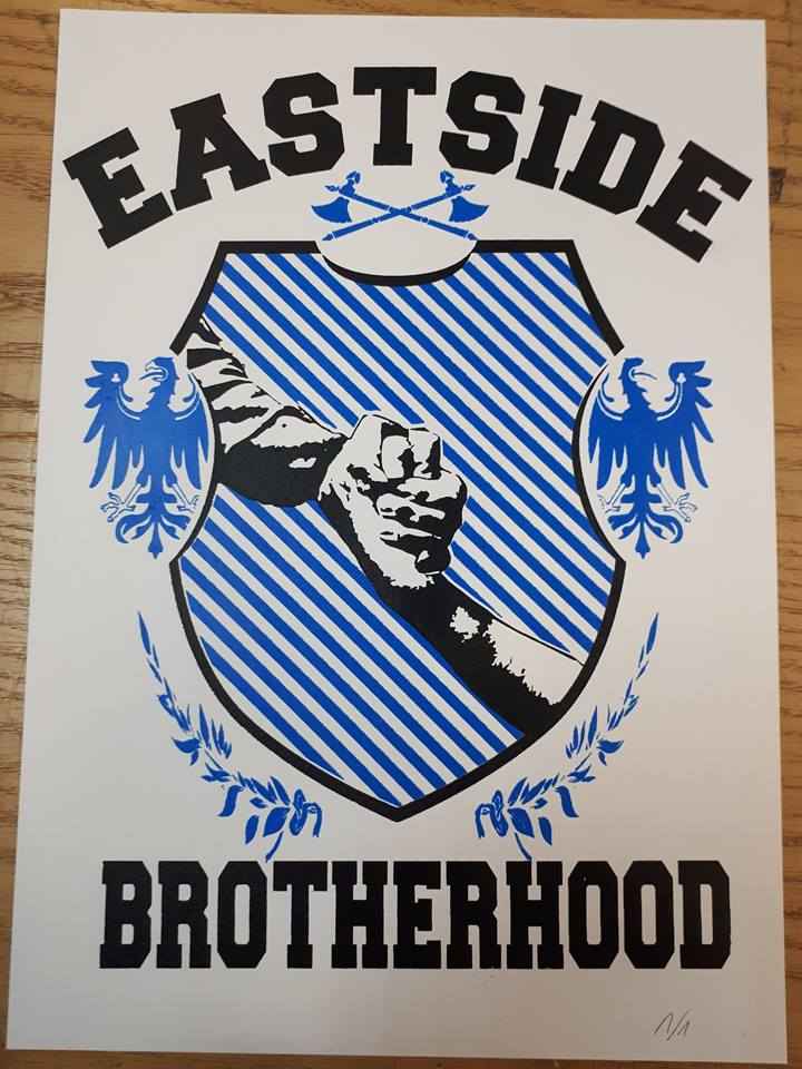 Eastside Brotherhood - Siebdruck Poster / Kunstdruck A3 (lim.1 / Unikat)
