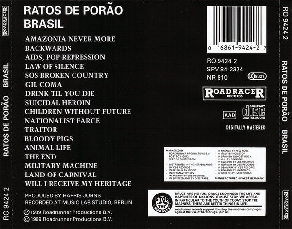 Ratos De Porão : Brasil (CD, Album)