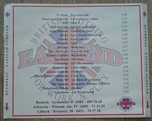 Various : Querbeat (Eastend Sampler Vol. I) (CD, Comp, Smplr)