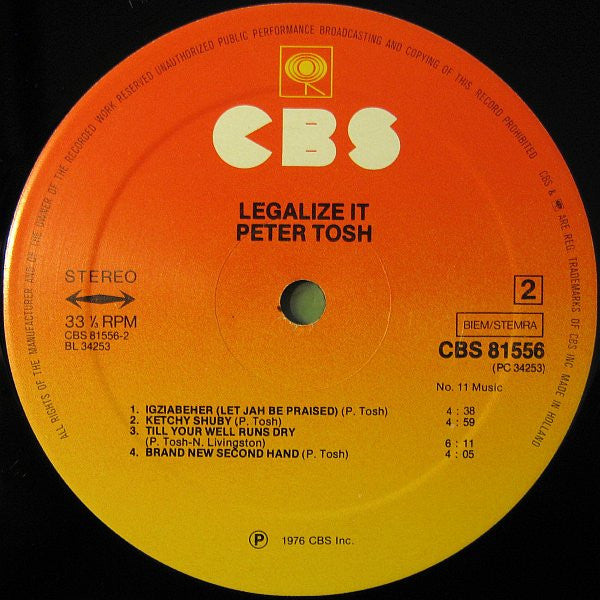 Peter Tosh : Legalize It (LP, Album)