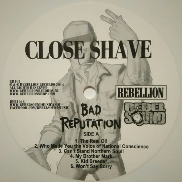 Close Shave : Bad Reputation (LP, Album, Whi)