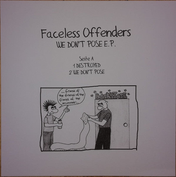 Faceless Offenders : We Don't Pose E.P. (7", EP, Ltd)