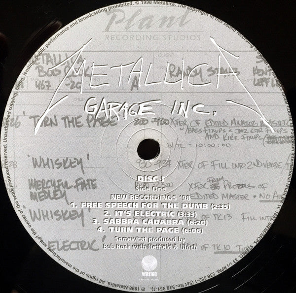 Metallica : Garage Inc. (3xLP, Album, Comp)
