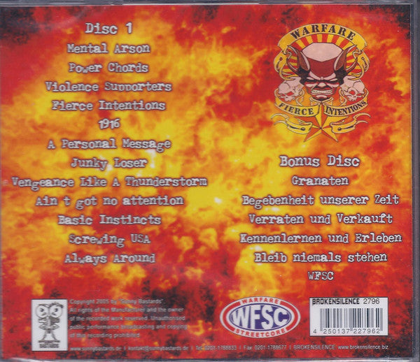 Warfare 223 : Fierce Intentions (CD, Album + CD, EP)