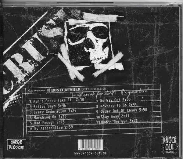 Bonecrusher : Every Generation (Must Speak For Itself) It's Your Turn (CD, Album)