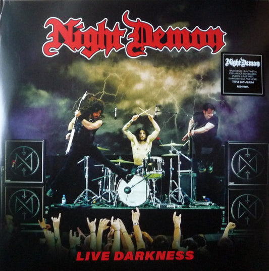 Night Demon : Live Darkness (2xLP, Album, Red + LP, S/Sided, Album, Etch, Red +)