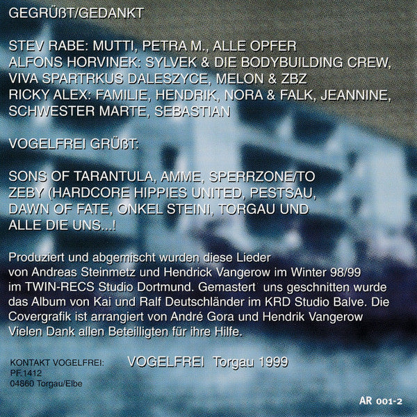 Vogelfrei : Stiefeljungs Lieder 1994 - 1998 (CD, Album)