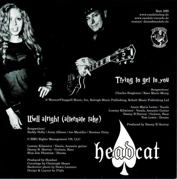 Headcat* / Lemmy & Annie Marie Lewis : Trying To Get To You (7", Single, Ltd, Pur)